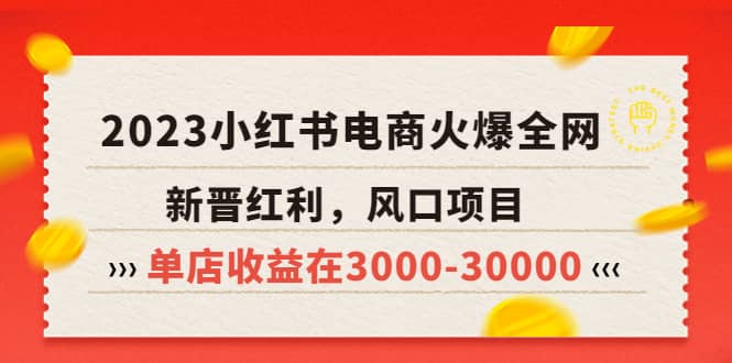2023小红书电商火爆全网，新晋红利，风口项目，单店收益在3000-30000插图
