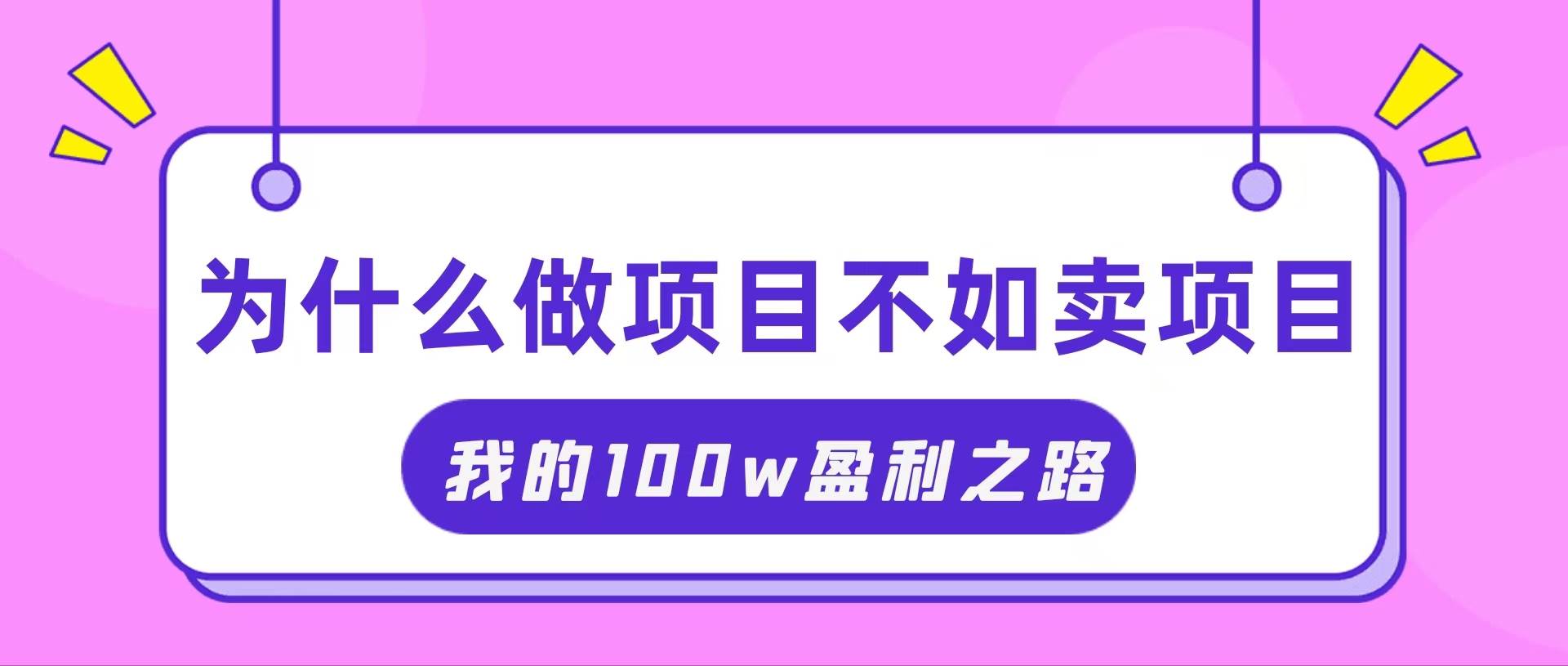 （11893期）抓住互联网创业红利期，我通过卖项目轻松赚取100W+插图