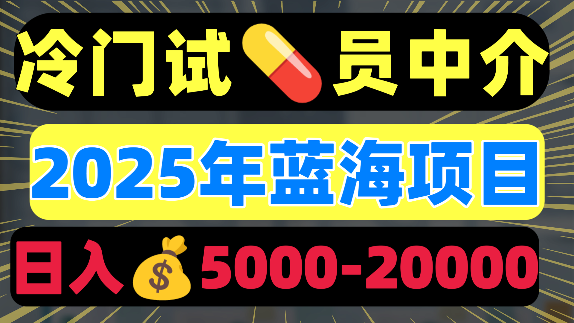 冷门暴力试药员中介日入5000+插图