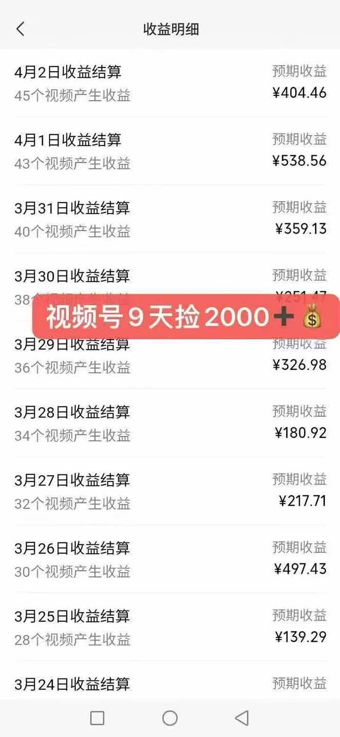 （14425期）全新托管躺赚项目，微信视频号公众号托管代运营，每天五分钟，收益大几百插图5