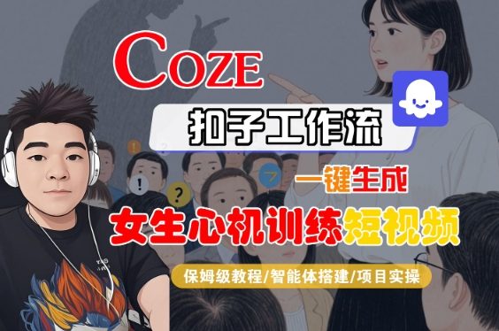 COZE扣子工作流一键生成女生心机训练短视频,保姆级教程-智能体搭建-项目实操插图 COZE扣子工作流一键生成女生心机训练短视频,保姆级教程-智能体搭建-项目实操插图