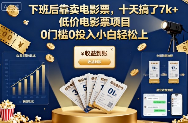 下班后靠卖电影票,十天搞了7k+,低价电影票项目,0门槛0投入小白轻松上手【揭秘】插图 下班后靠卖电影票,十天搞了7k+,低价电影票项目,0门槛0投入小白轻松上手【揭秘】插图