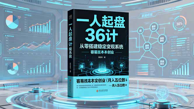 （16409期）一人起盘36计：从零搭建稳定变现系统，实现低成本创业，月入五位数+