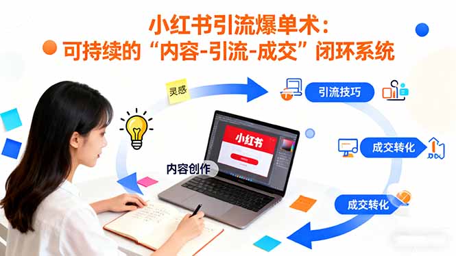 （16362期）小红书引流爆单术：构建一套低成本 可持续的“内容-引流-成交”闭环系统