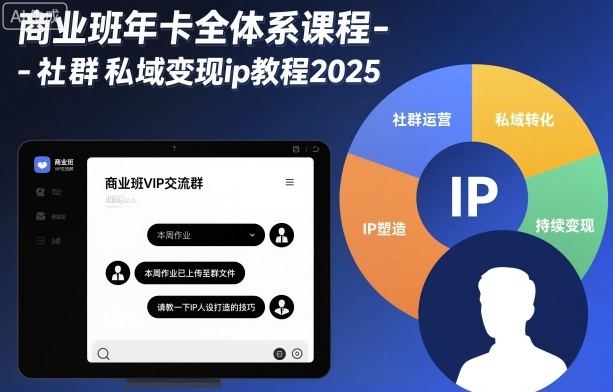 商业班年卡全体系课程-社群私域变现ip教程2025插图 商业班年卡全体系课程-社群私域变现ip教程2025插图