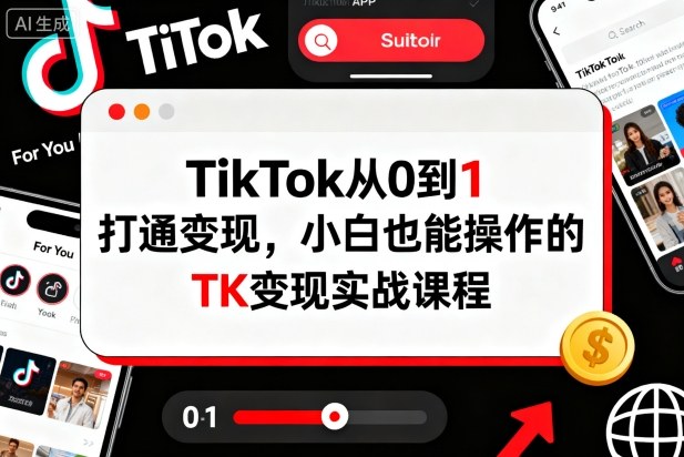 TikTok从0到1打通变现,小白也能操作的TK变现实战课程插图 TikTok从0到1打通变现,小白也能操作的TK变现实战课程插图