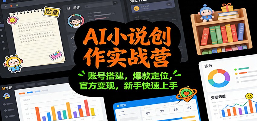 AI小说创作实战营:账号搭建,爆款定位,官方变现,新手快速上手插图 AI小说创作实战营:账号搭建,爆款定位,官方变现,新手快速上手插图