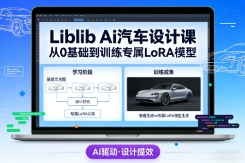 Liblib Ai汽车设计课，从0基础文生图，到教你训练专属设计和风格LoRA模型插图