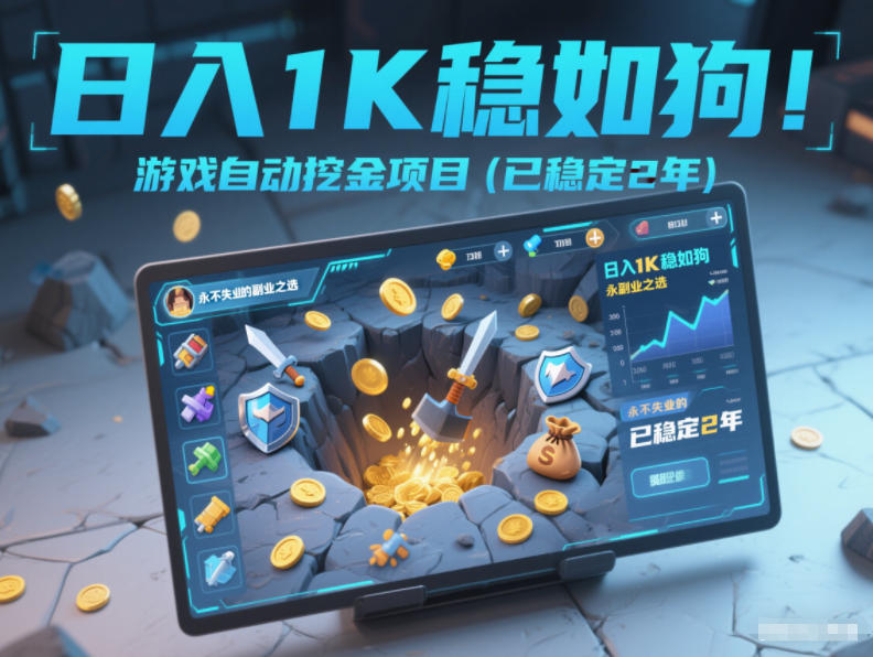 日入1K稳如狗!游戏自动挖金项目(已稳定2年),永不失业的副业之选【揭秘】插图 日入1K稳如狗!游戏自动挖金项目(已稳定2年),永不失业的副业之选【揭秘】插图