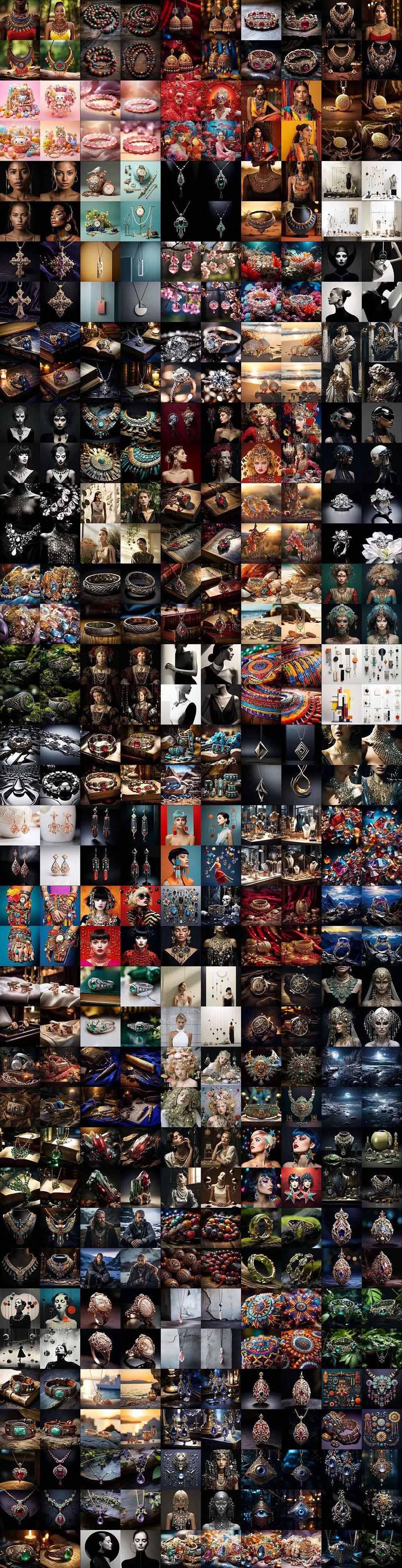 （17272期）460+专业Midjourney珠宝摄影AI提示词+成效果图，戒指/项链/耳环/手链/宝石/及奢侈配饰等全品类插图11