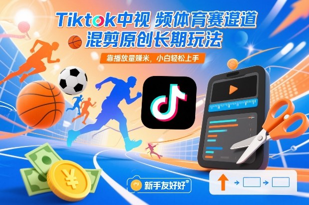 Tiktok中视频体育赛道混剪原创长期玩法,靠播放量賺米,小白轻松上手插图 Tiktok中视频体育赛道混剪原创长期玩法,靠播放量賺米,小白轻松上手插图