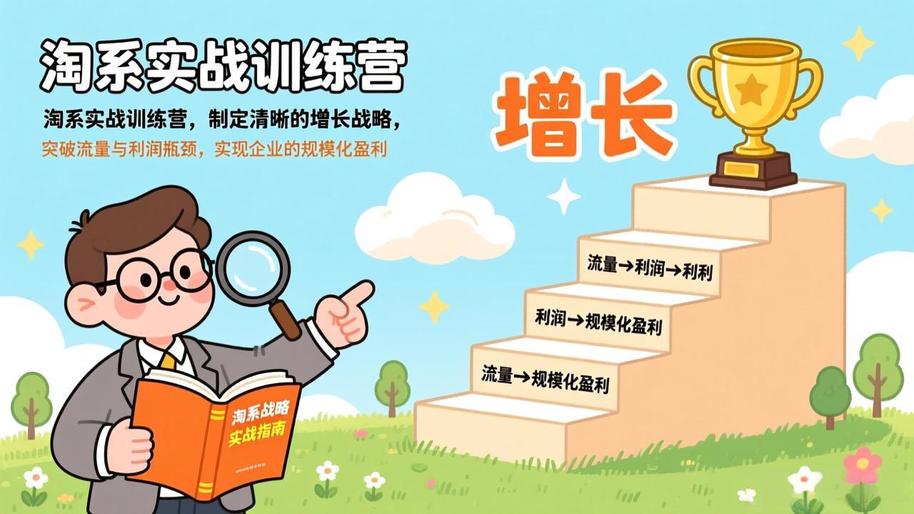 (17281期)淘系实战训练营,制定清晰的增长战略,突破流量与利润瓶颈,实现企业的规模化盈利