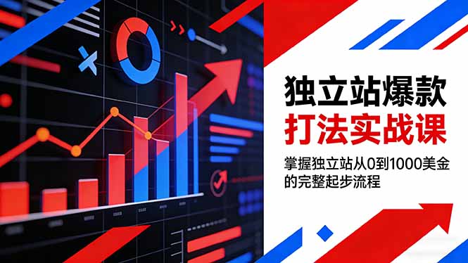 (17322期)独立站爆款打法实战课,掌握独立站从0到1000美金的完整起步流程