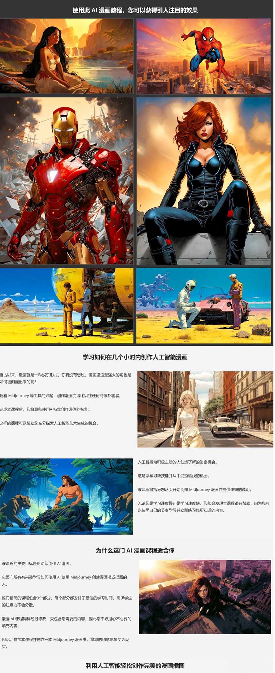 （17299期）Midjourney AI漫画创作课，脚本构思、人物设计、排版合成，零基础创作完整漫画或系列插画插图8