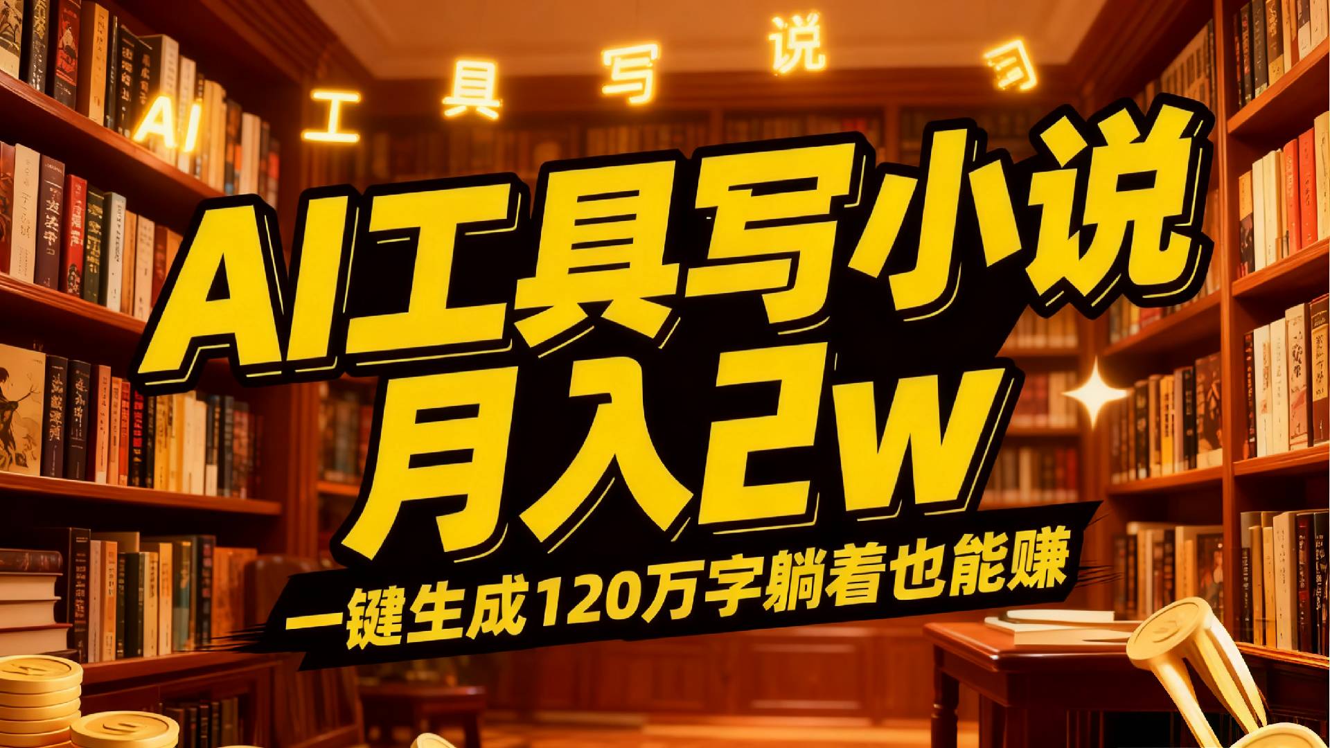 2026年AI工具写小说,一键生成120万字，躺着也能赚，月入2w+