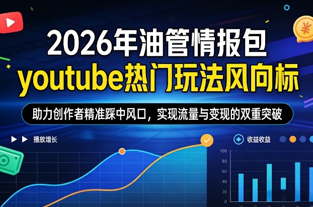 2026年油管情报包，youtube热门玩法风向标，助力创作者精准踩中风口，实现流量与变现的双重突破插图