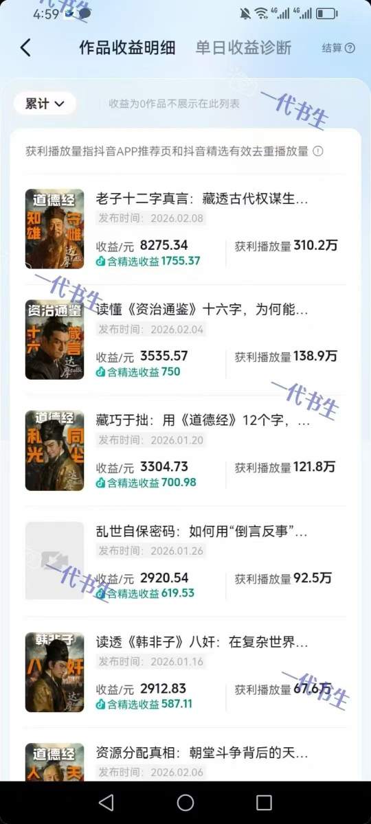 抖音300w粉丝博主的政史类科普视频教学，有大流量扶持，拿伙伴伙伴+精选独家双份收益插图1