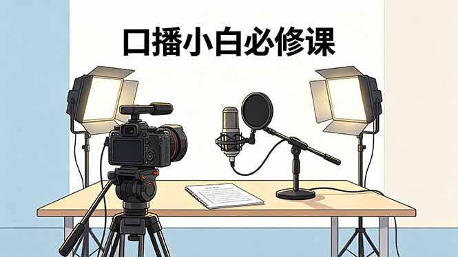 (18428期)口播小白必修课:录像收音灯光设备+脚本撰写,搭专业级录制场景