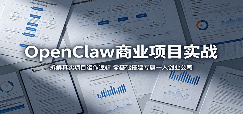 OpenClaw商业项目实战:拆解真实项目运作逻辑,零基础搭建专属一人创业公司插图 OpenClaw商业项目实战:拆解真实项目运作逻辑,零基础搭建专属一人创业公司插图