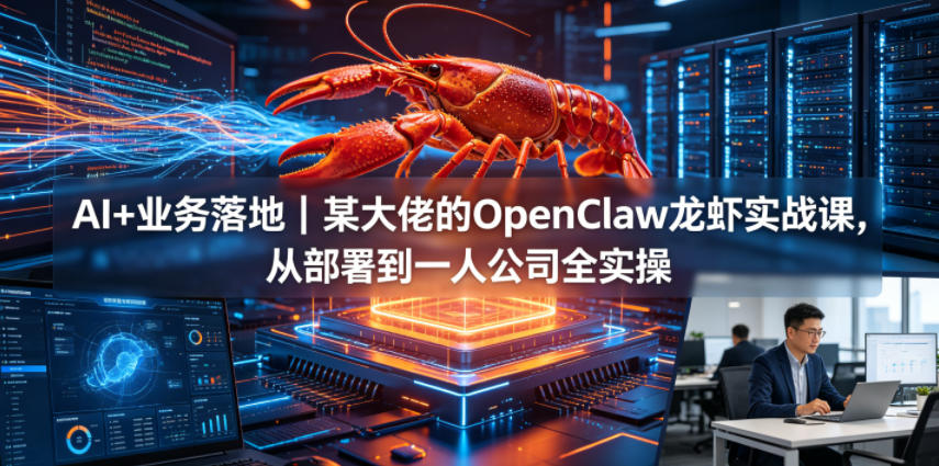 AI+业务落地|某大佬的OpenClaw小龙虾实战课,从部署到一人公司全实操插图 AI+业务落地|某大佬的OpenClaw小龙虾实战课,从部署到一人公司全实操插图