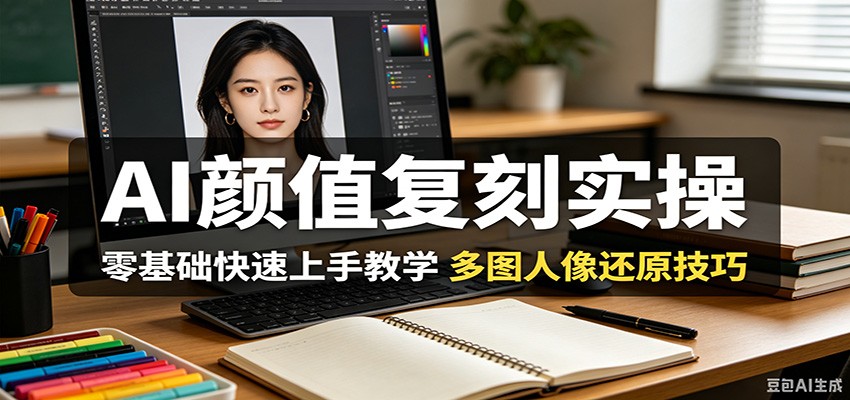 AI颜值复刻实操,零基础快速上手教学,多图人像还原技巧