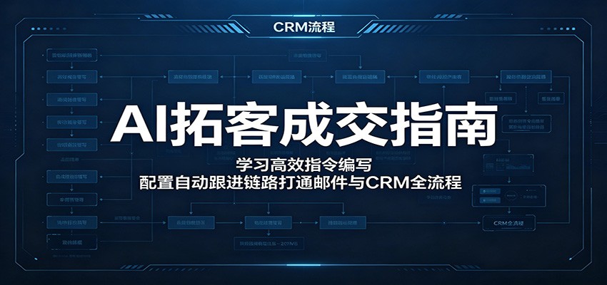 AI拓客成交指南:学习高效指令编写,配置自动跟进链路打通邮件与CRM全流程