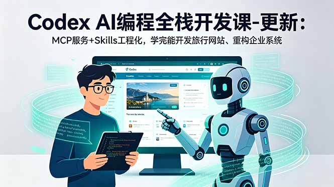 (18858期)Codex AI编程全栈开发课-更新:MCP服务+Skills工程化,学完能开发旅行网站、重构企业系统