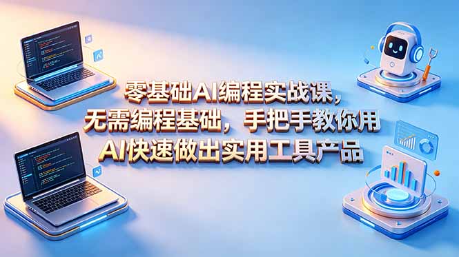 (18785期)零基础AI编程实战课-更新,无需编程基础,手把手教你用AI快速做出实用工具产品插图 (18785期)零基础AI编程实战课-更新,无需编程基础,手把手教你用AI快速做出实用工具产品插图