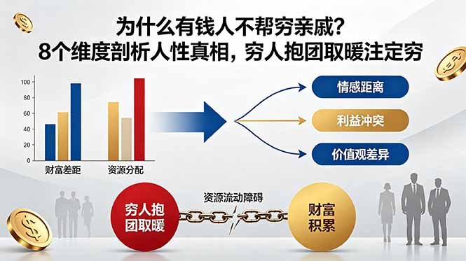 （18932期）付费文章：为什么有钱人不帮穷亲戚？8个维度剖析人性真相，穷人抱团取暖注定穷