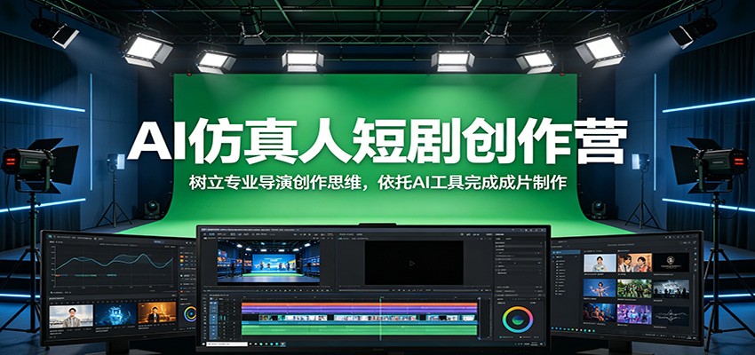 AI仿真人短剧创作营:树立专业导演创作思维,依托AI工具完成成片制作