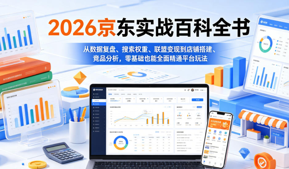 2026京东实战百科全书,从数据复盘、搜索权重、联盟变现到店铺搭建、竞品分析,零基础也能全面精通平台玩法插图 2026京东实战百科全书,从数据复盘、搜索权重、联盟变现到店铺搭建、竞品分析,零基础也能全面精通平台玩法插图