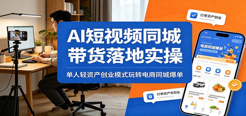 AI短视频同城带货落地实操:单人轻资产创业模式玩转电商同城爆单插图 AI短视频同城带货落地实操:单人轻资产创业模式玩转电商同城爆单插图