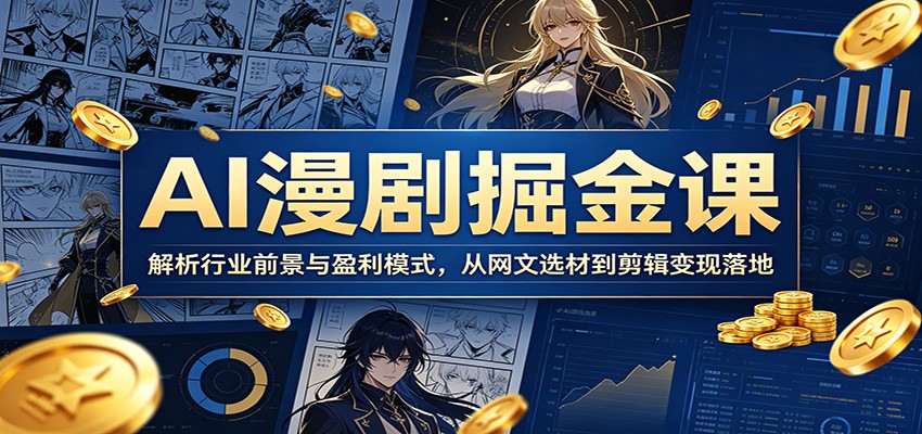 AI漫剧掘金课:解析行业前景与盈利模式,从网文选材到剪辑变现落地插图 AI漫剧掘金课:解析行业前景与盈利模式,从网文选材到剪辑变现落地插图