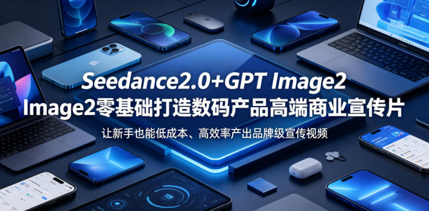 Seedance2.0+GPT Image2零基础打造数码产品高端商业宣传片,让新手也能低成本、高效率产出品牌级宣传视频插图 Seedance2.0+GPT Image2零基础打造数码产品高端商业宣传片,让新手也能低成本、高效率产出品牌级宣传视频插图