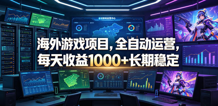 海外游戏项目,全自动运营,每天收益1000+长期稳定【揭秘】插图 海外游戏项目,全自动运营,每天收益1000+长期稳定【揭秘】插图