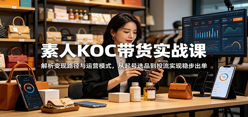 素人KOC带货实战课:解析变现路径与运营模式,从起号选品到投流实现稳步出单插图 素人KOC带货实战课:解析变现路径与运营模式,从起号选品到投流实现稳步出单插图
