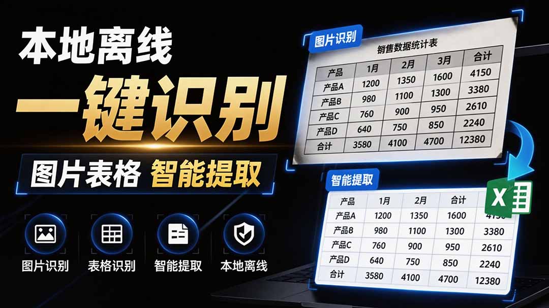 (19609期)体积仅70MB,图片一键智能提取表格工具来了!完全免费且离线使用,FastOCR智能表格识别软件V1.0插图1 (19609期)体积仅70MB,图片一键智能提取表格工具来了!完全免费且离线使用,FastOCR智能表格识别软件V1.0插图1