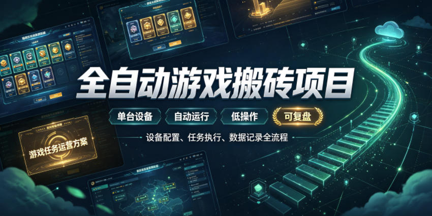 实现全自动游戏搬砖躺賺,每日稳定收益千元,近几年最稳,一台设备就能做!【揭秘】插图 实现全自动游戏搬砖躺賺,每日稳定收益千元,近几年最稳,一台设备就能做!【揭秘】插图