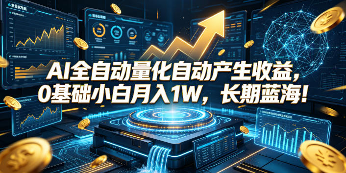 AI全自动量化自动产生收益,0基础小白月入1W,长期蓝海!【揭秘】插图 AI全自动量化自动产生收益,0基础小白月入1W,长期蓝海!【揭秘】插图