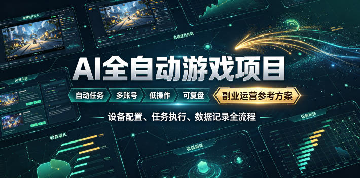 AI全自动游戏躺賺副业:日入几百,稳定运行三年的项目!【揭秘】插图 AI全自动游戏躺賺副业:日入几百,稳定运行三年的项目!【揭秘】插图