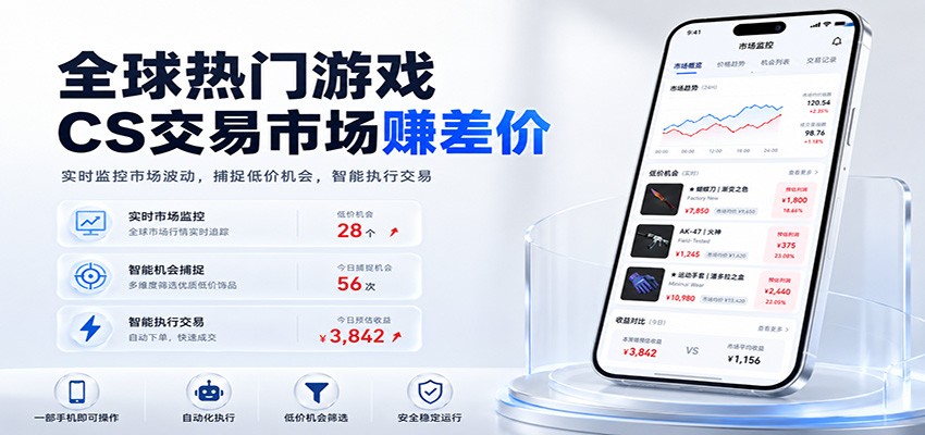 全球热门游戏CS交易市场赚差价,一个账号一部手机即可稳定运行,月入过万插图 全球热门游戏CS交易市场赚差价,一个账号一部手机即可稳定运行,月入过万插图