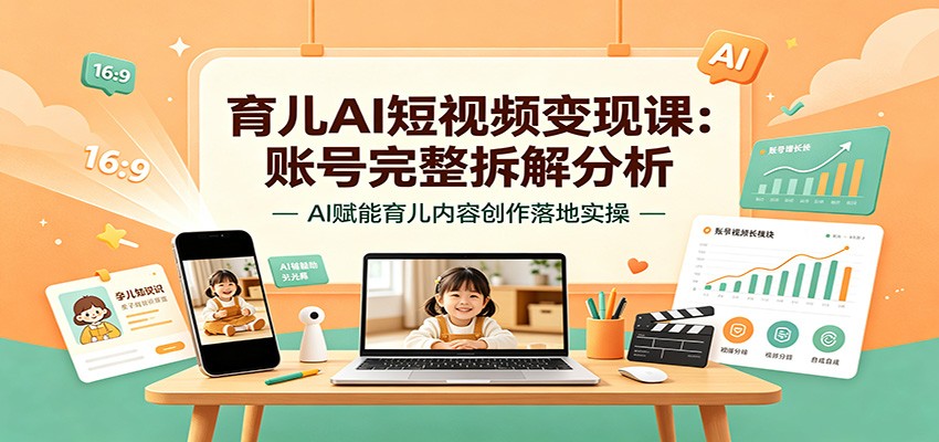 育儿AI短视频变现课:账号完整拆解分析,AI赋能育儿内容创作落地实操插图 育儿AI短视频变现课:账号完整拆解分析,AI赋能育儿内容创作落地实操插图