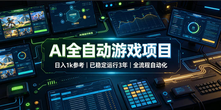 AI全自动游戏项目,日入1k,已稳定运行3年躺賺,全流程自动化!【揭秘】插图 AI全自动游戏项目,日入1k,已稳定运行3年躺賺,全流程自动化!【揭秘】插图