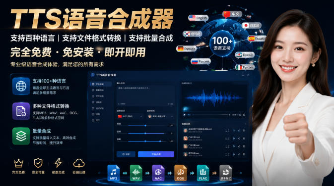 最新TTS配音,支持批量,支持文件格式转换,功能超多插图 最新TTS配音,支持批量,支持文件格式转换,功能超多插图