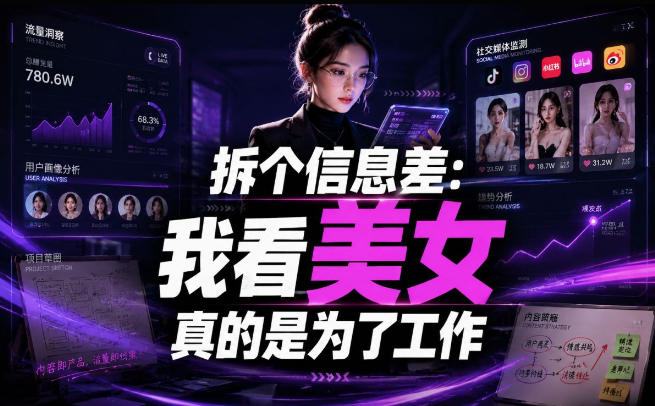 【理直气壮】我给看美女找了一个非常恰当的理由,信息差项目插图 【理直气壮】我给看美女找了一个非常恰当的理由,信息差项目插图