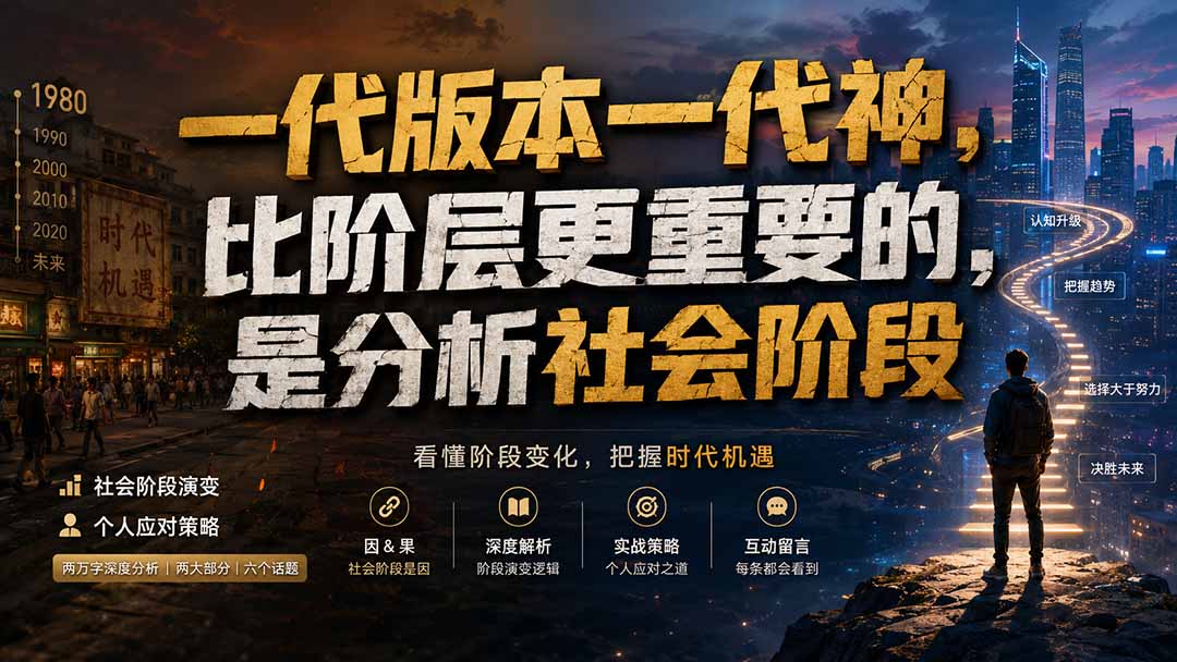 (19745期)付费文章:一代版本一代神,比阶层更重要的,是分析社会阶段插图1 (19745期)付费文章:一代版本一代神,比阶层更重要的,是分析社会阶段插图1