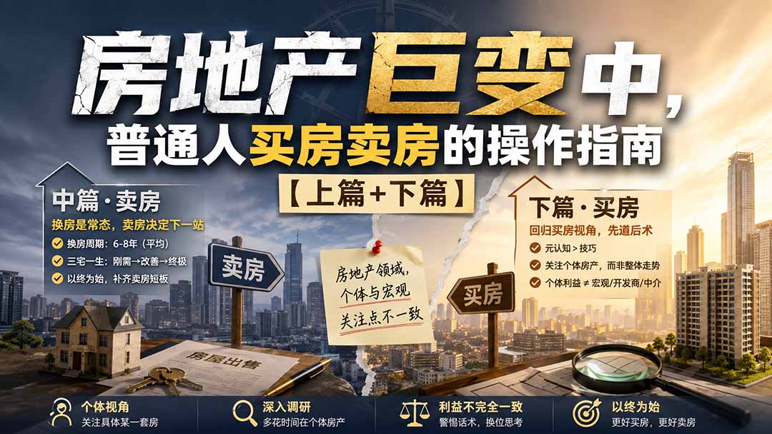 (20021期)付费文章:房地产巨变中,普通人买房卖房的操作指南【上篇+下篇】