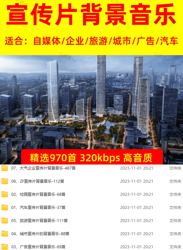 (19764期)某宝付费购买,常用6G音效合集!970+首宣传片背景音乐,无版权可商用大气素材,分类清晰,高质量内容插图3 (19764期)某宝付费购买,常用6G音效合集!970+首宣传片背景音乐,无版权可商用大气素材,分类清晰,高质量内容插图3