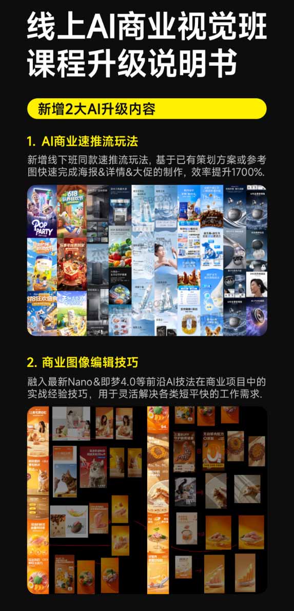 (20027期)电商视觉 AI实战训练营第55期:MJ+SD+Comfy精准控图,从商业海报到首页详情页全流程实战插图3 (20027期)电商视觉 AI实战训练营第55期:MJ+SD+Comfy精准控图,从商业海报到首页详情页全流程实战插图3