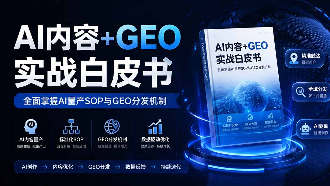 (19729期)AI内容+GEO实战白皮书。全面掌握AI量产SOP与GEO分发机制插图1 (19729期)AI内容+GEO实战白皮书。全面掌握AI量产SOP与GEO分发机制插图1